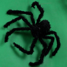 Load image into Gallery viewer, Creative Halloween Party Black Plush Spider Decoration, 15cm, 30cm, 50cm, 75cm, 90cm