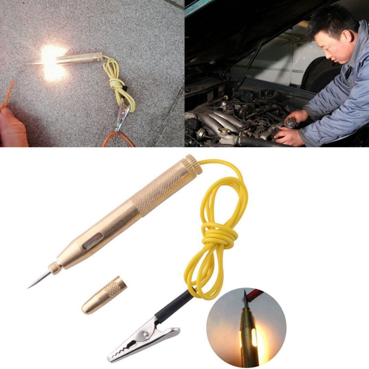 2 PCS 6-24V Copper Electric Pen General Test Light Automotive Circuit Test Pencil, Copper Electric Pen