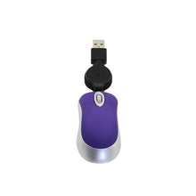 Load image into Gallery viewer, Mini Computer Mouse Retractable USB Cable Optical Ergonomic1600 DPI Portable Small Mice for Laptop