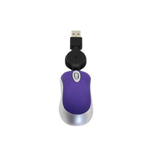 Load image into Gallery viewer, Mini Computer Mouse Retractable USB Cable Optical Ergonomic1600 DPI Portable Small Mice for Laptop