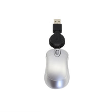 Load image into Gallery viewer, Mini Computer Mouse Retractable USB Cable Optical Ergonomic1600 DPI Portable Small Mice for Laptop