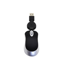 Load image into Gallery viewer, Mini Computer Mouse Retractable USB Cable Optical Ergonomic1600 DPI Portable Small Mice for Laptop