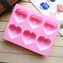 Load image into Gallery viewer, 6 in 1 Heart Shape Silicone Mold For Baking Mousse Cake DIY Silicone Molds, 6 in 1 Heart Shape