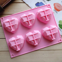 Load image into Gallery viewer, 6 in 1 Heart Shape Silicone Mold For Baking Mousse Cake DIY Silicone Molds, 6 in 1 Heart Shape