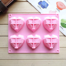 Load image into Gallery viewer, 6 in 1 Heart Shape Silicone Mold For Baking Mousse Cake DIY Silicone Molds, 6 in 1 Heart Shape