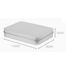 Load image into Gallery viewer, Rectangular Metal Storage Box Tinplate Business Card Storage Box, 11.5x8.5x2.2cm