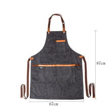 Load image into Gallery viewer, Washed Canvas Apron Chef Cafe Shop BBQ Hairdresser Aprons