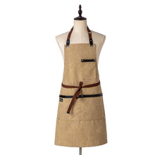 Load image into Gallery viewer, Washed Canvas Apron Chef Cafe Shop BBQ Hairdresser Aprons