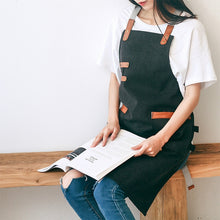 Load image into Gallery viewer, Washed Canvas Apron Chef Cafe Shop BBQ Hairdresser Aprons
