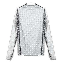 Load image into Gallery viewer, Sexy Mesh High Collar Long Sleeve Bottoming Blouse, One Size