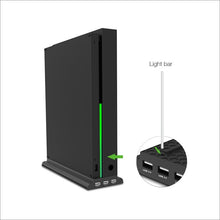 Load image into Gallery viewer, DOBE TYX-1768 Heat Dissipate Vertical Stand Base Cooling Dock Cooling Fan Bracket for XBOX One X Game Console, TYX-1768