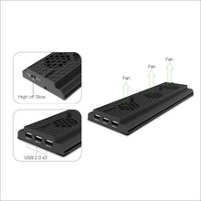 Load image into Gallery viewer, DOBE TYX-1768 Heat Dissipate Vertical Stand Base Cooling Dock Cooling Fan Bracket for XBOX One X Game Console, TYX-1768