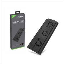 Load image into Gallery viewer, DOBE TYX-1768 Heat Dissipate Vertical Stand Base Cooling Dock Cooling Fan Bracket for XBOX One X Game Console, TYX-1768