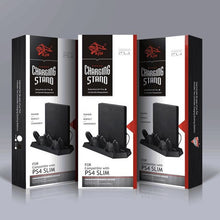 Load image into Gallery viewer, KJH PSLIM-03 Multi-function Host Bracket Cooling Fan Ultra-thin Machine Bracket Fan Charger for PS4 / SLIM Console, PSLIM-03