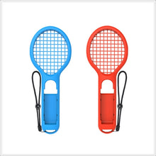 Load image into Gallery viewer, BODE Left and Right Small Handle Tennis Racket NS Game Grip Sports Game Handle TNS1843 for Switch, Tennis Racket (Red and blue)