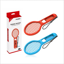 Load image into Gallery viewer, BODE Left and Right Small Handle Tennis Racket NS Game Grip Sports Game Handle TNS1843 for Switch, Tennis Racket (Red and blue)