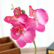 Load image into Gallery viewer, Decorative Landscaping Round Pot Three Flowers Phalaenopsis Bonsai Simulation Potted Plants
