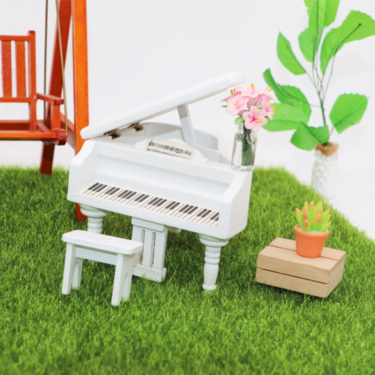 1:12 Mini House Toy Simulation Grand Piano Decoration