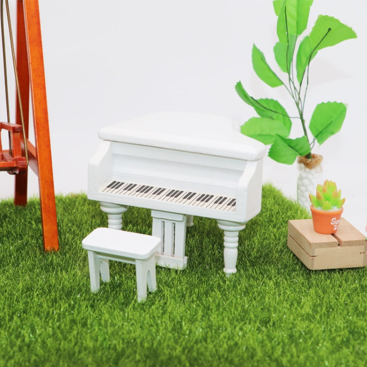 1:12 Mini House Toy Simulation Grand Piano Decoration