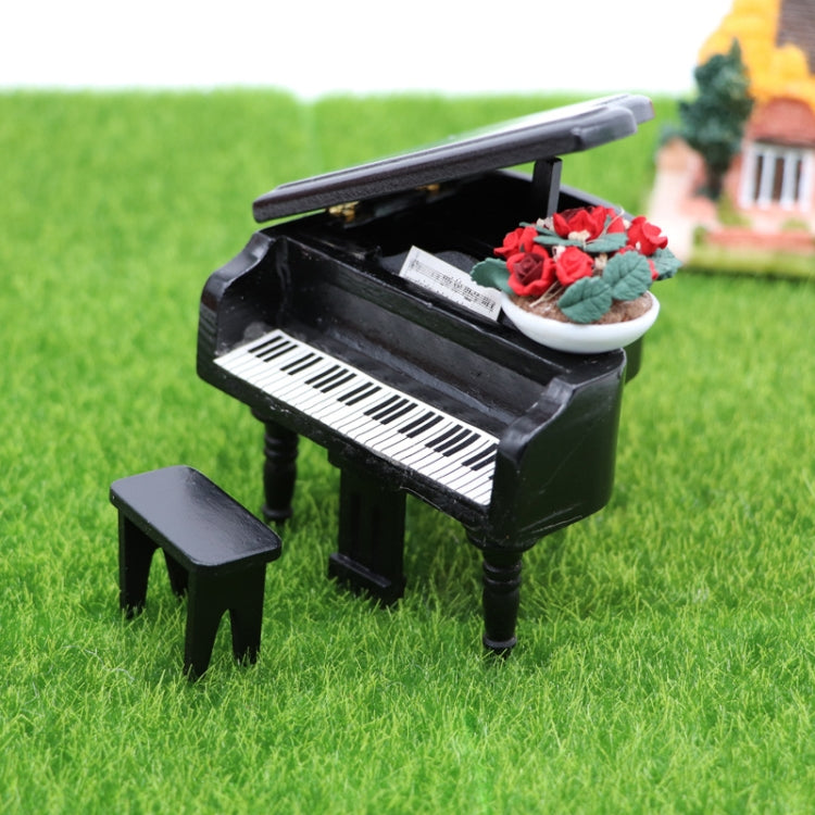 1:12 Mini House Toy Simulation Grand Piano Decoration