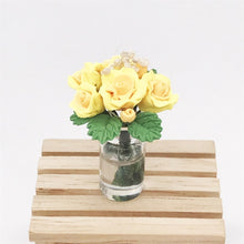 Load image into Gallery viewer, Mini Dollhouse Living Room Decoration Garden Scene Potted Roses