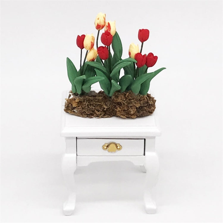 1:12 Mini House Toy Simulation Tulip Flower Model