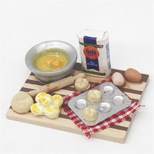Load image into Gallery viewer, 1:12 Mini House Toy Simulation Chopping Board Dessert Making Bread Table