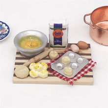 Load image into Gallery viewer, 1:12 Mini House Toy Simulation Chopping Board Dessert Making Bread Table