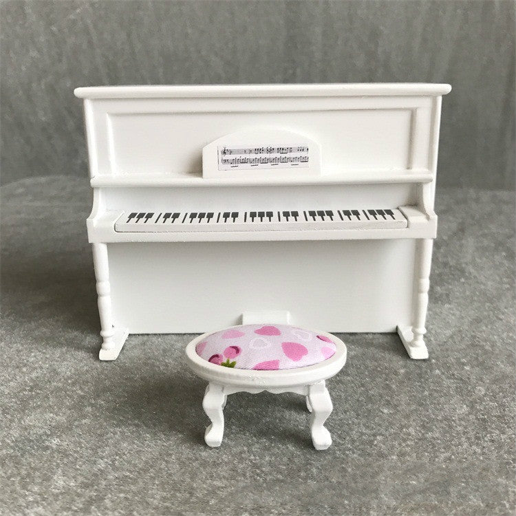 1:12 Mini House Toy Simulatio Piano and Bench