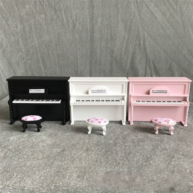 1:12 Mini House Toy Simulatio Piano and Bench