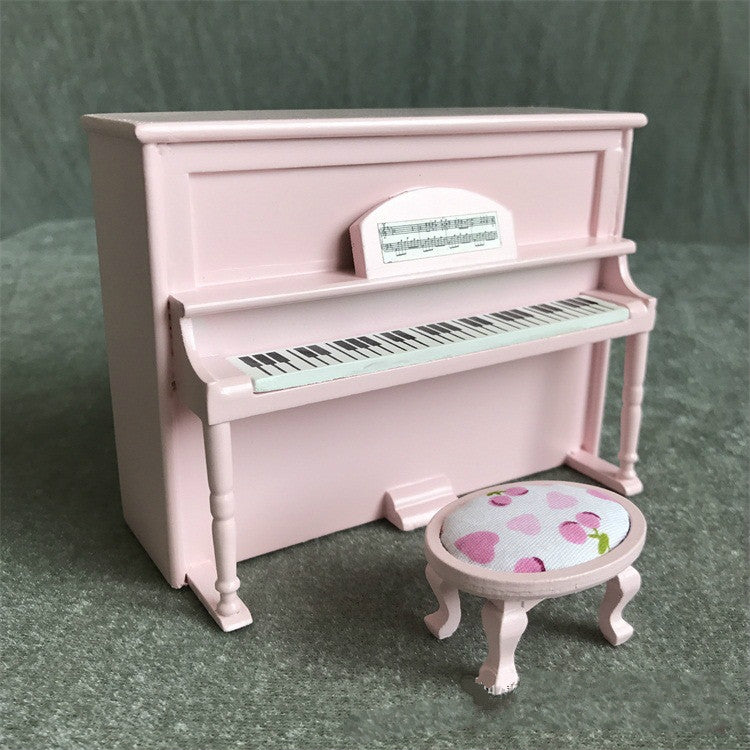 1:12 Mini House Toy Simulatio Piano and Bench