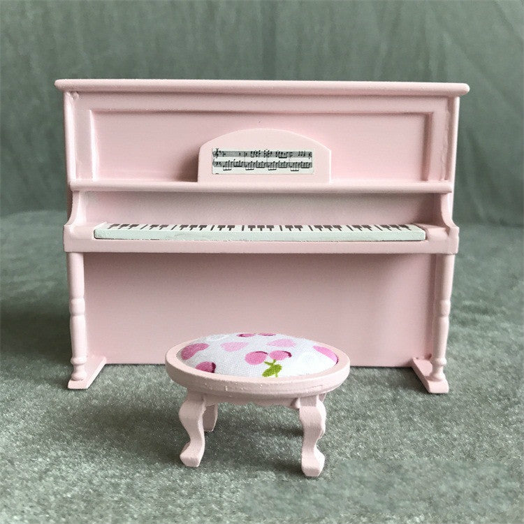1:12 Mini House Toy Simulatio Piano and Bench