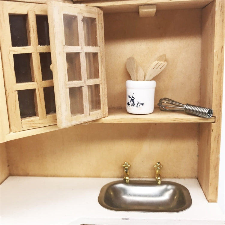 6 PCS / Set 1:12 Mini House Toy Simulation Eggbeater Pot Fork Set Kitchen Accessories