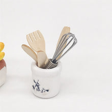 Load image into Gallery viewer, 6 PCS / Set 1:12 Mini House Toy Simulation Eggbeater Pot Fork Set Kitchen Accessories