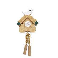 Load image into Gallery viewer, 3 PCS 1:12 mini Dull House Dollhouse Wooden Wall Clock Bird Clock House Toy Simulation Clock Model