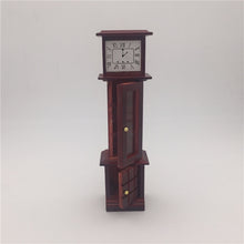 Load image into Gallery viewer, 1:12 Mini House Toy Simulation Mahogany Vintage Clock