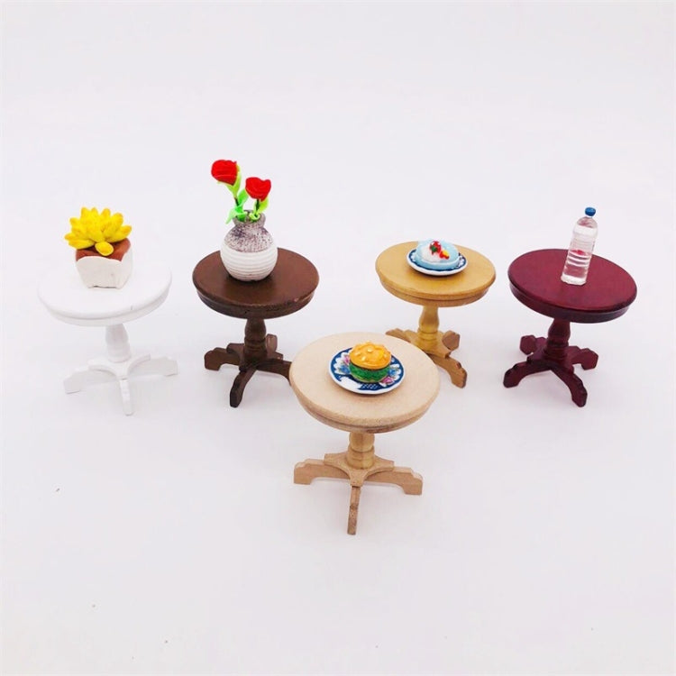 1:12 Mini Doll House Pocket Furniture Decoration Round Table