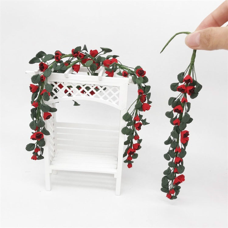1:12 Mini House Toy Simulation Rose String for Easel Swing Garden Scene
