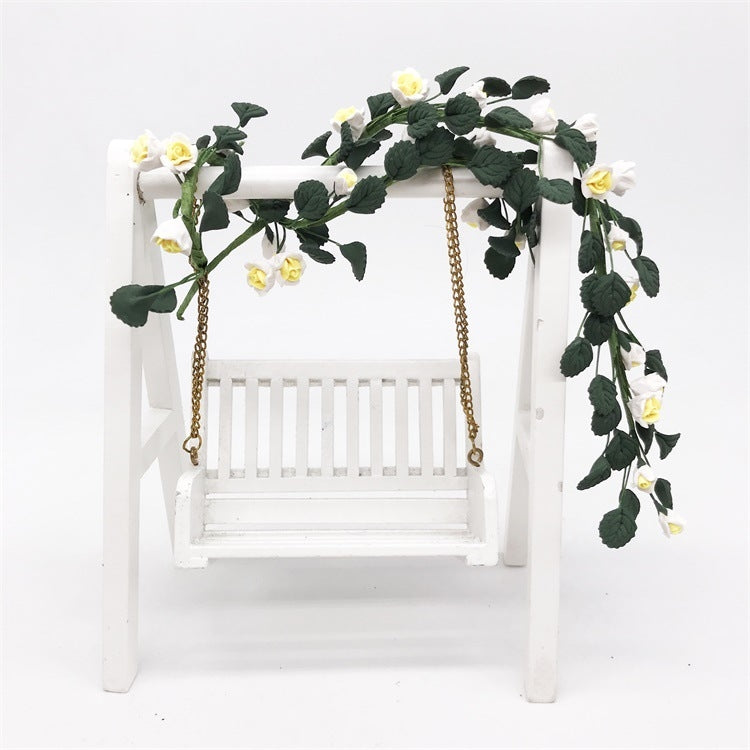 1:12 Mini House Toy Simulation Rose String for Easel Swing Garden Scene