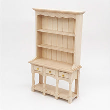 Load image into Gallery viewer, Dollhouse Furniture Miniature Study Room Decoration Wooden Bookcase Cabinet with Drawers