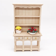Load image into Gallery viewer, Dollhouse Furniture Miniature Study Room Decoration Wooden Bookcase Cabinet with Drawers