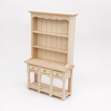 Load image into Gallery viewer, Dollhouse Furniture Miniature Study Room Decoration Wooden Bookcase Cabinet with Drawers