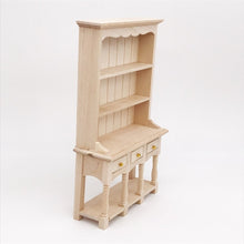 Load image into Gallery viewer, Dollhouse Furniture Miniature Study Room Decoration Wooden Bookcase Cabinet with Drawers
