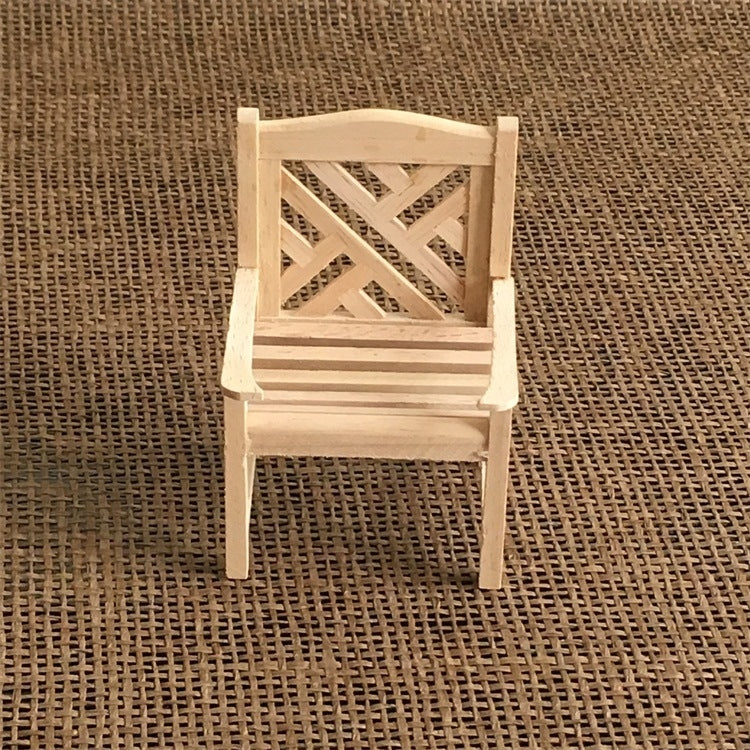 4 PCS / Set 1:12 Doll House Mini Furniture Model Outdoor Garden Chair Stool