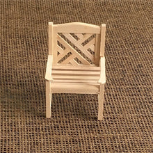 Load image into Gallery viewer, 4 PCS / Set 1:12 Doll House Mini Furniture Model Outdoor Garden Chair Stool