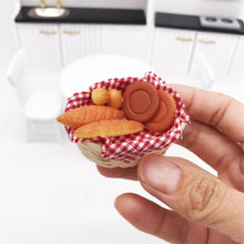Load image into Gallery viewer, 3 PCS 1:12 Mini Dollhouse Furniture Kitchen Supplies Micro-food Play Bread Box Basket