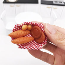 Load image into Gallery viewer, 3 PCS 1:12 Mini Dollhouse Furniture Kitchen Supplies Micro-food Play Bread Box Basket