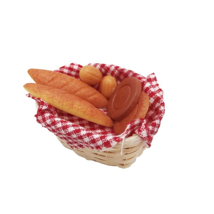 3 PCS 1:12 Mini Dollhouse Furniture Kitchen Supplies Micro-food Play Bread Box Basket