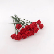 Load image into Gallery viewer, 10 PCS 1:12 Mini Doll House Garden Bedroom Scene Decoration Roses, Dark Red