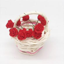 Load image into Gallery viewer, 10 PCS 1:12 Mini Doll House Garden Bedroom Scene Decoration Roses, Dark Red